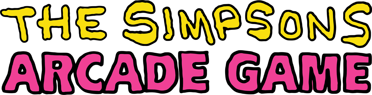 The Simpsons Arcade Game logo for Commodore 64